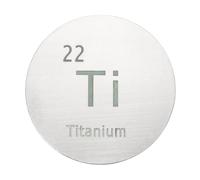 PATIKIL Titanium Metal Density Circle Sheets Plates Ti 50.8x2mm | 99.60% Pure Element Chemistry Periodic Table Design for Educational Teacher Scientific Element Collection Lab Experiment