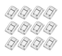 PATIKIL Toggle Catch Lock 1.4" x 0.9", 12 Pack Metal Buckle Hasp Lock Latch Clasp for Jewelry Box Wooden Case Decoration, Silver