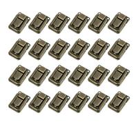 PATIKIL Toggle Catch Lock 1.4" x 0.9", 24 Pack Metal Buckle Hasp Lock Latch Clasp for Jewelry Box Wooden Case Decoration, Bronze