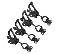 PATIKIL Toggle Latch Clamp 4002 Style, 4 Pcs Carbon Steel Adjustable Toggle Clamps Quick Release Smoker Pull Hasp Latches with Lock Hole 396Lbs Bearing for Box Lid Jig, Black