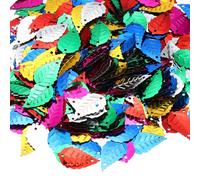 PATIKIL Total 90Gram Sequins for Crafts, 3Pack Colored Sequin and Spangles Craft Supplies for DIY Making Clothes Nails Greeting Card Scrapbook Decoration, Leaf Style