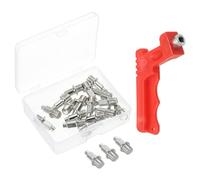 PATIKIL Track Spikes,16 Pack Steel High Jump Spikes Replacement Track and Field Running Spikes Cleats with Spike Wrench for Plastic Track Short Running Jumping Sprint Sports, Silver