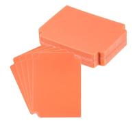 PATIKIL Trading Card Dividers 3.7x2.8 inch,50 Pack Plastic Page Dividers Playing Card Separators for Games Playing Card Sports Office Gathering Storage Supplies,Orange