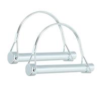 PATIKIL Trailer Coupler Pin 1/2x3-15/16x3.35"(D*L*IW), 2 Pcs Wire Lock Pin Safety Shaft Locking Pin Round Pto Pins for Farm Trailers Lawn Hitches Garden Tractor Kayak Boat (12x100x85mm)