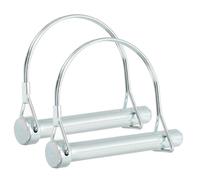 PATIKIL Trailer Coupler Pin 1/2x3-9/16x2.95"(D*L*IW), 2 Pcs Wire Lock Pin Safety Shaft Locking Pin Round Pto Pins for Farm Trailers Lawn Hitches Garden Tractor Kayak Boat (12x90x75mm)