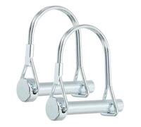 PATIKIL Trailer Coupler Pin 5/16x1-3/4x1.38"(D*L*IW), 2 Pcs Wire Lock Pin Safety Shaft Locking Pin Round Pto Pins for Farm Trailers Lawn Hitches Garden Tractor Kayak Boat (8x45x35mm)