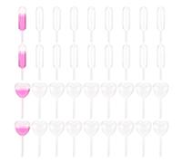 PATIKIL Transfer Measuring Droppers 100 Pcs 4ml Disposable Plastic Squeeze Liquid Pipettes Transfer Measuring Droppers for Cupcakes Essential Oils Perfume Mixing Paints Lab, Dropper/Heart