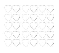 PATIKIL Transparent Glass Cabochons, 100Pcs 10x10mm Heart Shaped Glass Dome Tiles for Photo Pendant Jewelry Making, Clear