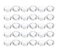 PATIKIL Transparent Glass Cabochons, 100Pcs 18mm Thicker Round Glass Dome Tiles for Photo Pendant Jewelry Making, Clear