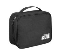 PATIKIL Travel Cable Organizer Bag, Portable Camera Case Electronic Organizer Pouch Digital Storage Carrying Case for Lens Charger Cord Earphone Personal Items, Black