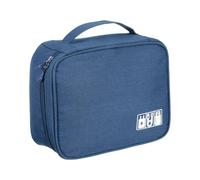 PATIKIL Travel Cable Organizer Bag, Portable Camera Case Electronic Organizer Pouch Digital Storage Carrying Case for Lens Charger Cord Earphone Personal Items, Navy Blue
