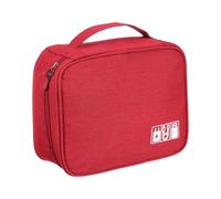 PATIKIL Travel Cable Organizer Bag, Portable Camera Case Electronic Organizer Pouch Digital Storage Carrying Case for Lens Charger Cord Earphone Personal Items, Burgundy