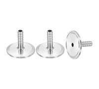 PATIKIL Tri Sanitary Clamps Hose Barbed Adapter 3/8" Tube 50.5mm 3Pcs | Hose Barb Fitting, Ferrule, 304 Stainless Steel Pipe, for Brewery Winery Food Processing