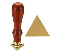 PATIKIL Triangle Blank Wax Seal Stamp, Removable Brass Head Without Carving Wooden Handle Retro for Envelope Invitation Wine Packing Gift Wrapping