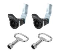 PATIKIL Triangle Cam Lock, 2 Pack Tubular Cabinet Drawer Lock 1-1/4" Cylinder Length Fits Up to 1-1/16" Thick Panel with Small Keys for Electric Cabinet Water and Gas Meter