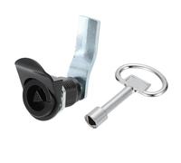 PATIKIL Triangle Cam Lock, Tubular Cabinet Drawer Lock 1-1/4" Cylinder Length Fits Up to 1-1/16" Thick Panel with Large Keys for Electric Cabinet Water and Gas Meter