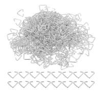 PATIKIL Triangle Open Jump Rings, 500 Pcs Open Jump Rings Bulk Triangle Pinch for Jewelry Making Supplies DIY Craft Keychains Necklaces Earrings,Silver Tone, 9.5x6mm