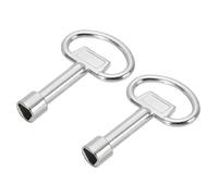 PATIKIL Triangle Spanner Key, 2 Pack 3"x1.8" Triangular Utility Socket Panel Keys Cabinet Spanner Key Locks for Elevator Electric Gas Water Meter Box