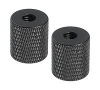 PATIKIL Tripod Screw Adapter 1/4" Female to M6 Male, 2 Pcs Tripod Nut Connectors Camera Mount Screw Camera Double Head Converter for Microphone Holder Magic Arms Accessories, 18 mm