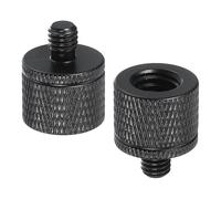PATIKIL Tripod Screw Adapter 3/8" Female to M6 Male, 2 Pcs Tripod Nut Connectors Camera Mount Screw Camera Double Head Converter for Microphone Holder Magic Arm Accessories