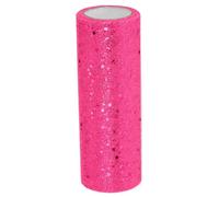 PATIKIL Tulle Fabric Rolls, 6 Inch by 10 Yards Fabric Spool Tulle Sparkling Ribbon Netting Sequin for DIY Tutu Skirts Crafts Wedding Party Decorations, Hot Pink