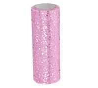 PATIKIL Tulle Fabric Rolls, 6 Inch by 10 Yards Fabric Spool Tulle Sparkling Ribbon Netting Sequin for DIY Tutu Skirts Crafts Wedding Party Decorations, Pink