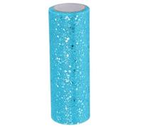 PATIKIL Tulle Fabric Rolls, 6 Inch by 10 Yards Fabric Spool Tulle Sparkling Ribbon Netting Sequin for DIY Tutu Skirts Crafts Wedding Party Decorations, Lake Blue
