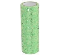 PATIKIL Tulle Fabric Rolls, 6 Inch by 10 Yards Fabric Spool Tulle Sparkling Ribbon Netting Sequin for DIY Tutu Skirts Crafts Wedding Party Decorations, Light Green