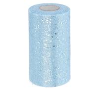 PATIKIL Tulle Fabric Rolls, 6 Inch by 50 Yards Fabric Spool Tulle Sparkling Ribbon Netting Sequin for DIY Tutu Skirts Crafts Wedding Party Decorations, Sky Blue