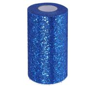 PATIKIL Tulle Fabric Rolls, 6 Inch by 50 Yards Fabric Spool Tulle Sparkling Ribbon Netting Sequin for DIY Tutu Skirts Crafts Wedding Party Decorations, Blue