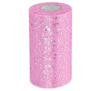 PATIKIL Tulle Fabric Rolls, 6 Inch by 50 Yards Fabric Spool Tulle Sparkling Ribbon Netting Sequin for DIY Tutu Skirts Crafts Wedding Party Decorations, Dark Pink
