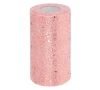 PATIKIL Tulle Fabric Rolls, 6 Inch by 50 Yards Fabric Spool Tulle Sparkling Ribbon Netting Sequin for DIY Tutu Skirts Crafts Wedding Party Decorations, Rose Gold