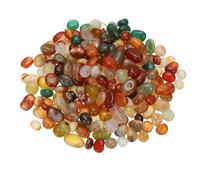 PATIKIL Tumbled Chips Stones, 1lb/500g Fluorite Tumbled Gravel Gemstone Crushed Stones Crystal Natural Rocks Bulk for Jewelry Making Crafts Vase Filler Plant Decor, Multicolor