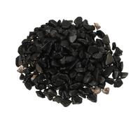 PATIKIL Tumbled Chips Stones, 1lb/500g Fluorite Tumbled Gravel Gemstone Crushed Stones Crystal Natural Rocks Bulk for Jewelry Making Crafts Vase Filler Plant Decor, Black