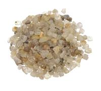 PATIKIL Tumbled Chips Stones, 1lb/500g Fluorite Tumbled Gravel Gemstone Crushed Stones Crystal Natural Rocks Bulk for Jewelry Making Crafts Vase Filler Plant Decor, Clear Rutilated Quartz