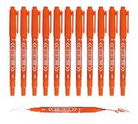 PATIKIL Twin Tip Permanent Markers, 12 Pack Orange Fine and Ultra Fine Point Colored Makers Quick Drying Coloring Pen for Writing Drawing on Wood Plastic Metal Glass Stone