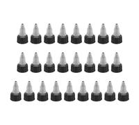 PATIKIL Twist Bottle Caps, 25Pcs 20/410 Squeeze Bottle Cap Replacement Caps for Water Glue Dispensing Bottles Dispensing Caps Paint Bottles, Black
