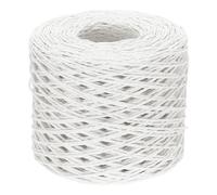 PATIKIL Twisted Raffia Paper Rope 600 Feet, Raffia Ribbon Twine String for Crochet Crafts Weaving Box Box Packing Wrapping Knitting, White