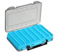 PATIKIL Two Sided Fishing Lure Storage Box Plastic Fish Tackle 14 Grids Container Organizer, Blue