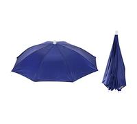 PATIKIL Umbrella Hat, 2 Pack 20 Inch Folding Sun Rain Cap Hands Free Fishing Umbrella Hat for Golf Fishing Camping Outdoor, Dark Blue