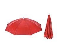PATIKIL Umbrella Hat, 2 Pack 20 Inch Folding Sun Rain Cap Hands Free Fishing Umbrella Hat for Golf Fishing Camping Outdoor, Red
