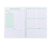 PATIKIL Undated Weekly Planner, A5 8.3 x 5.7 Inches 52 Sheets Weekly to Do List Planner Daily Goals Notebook with Spiral Binding Habit Tracker, Green