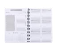 PATIKIL Undated Weekly Planner, A5 8.3 x 5.7 Inches 52 Sheets Weekly to Do List Planner Daily Goals Notebook with Spiral Binding Habit Tracker, Black