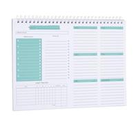 PATIKIL Undated Weekly Planner, B5 10 x 8 Inches 53 Sheets Weekly to Do List Planner Daily Goals Notebook with Spiral Binding Habit Tracker, Green 1