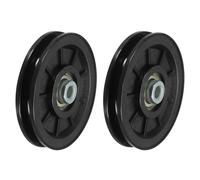 PATIKIL Universal Bearing Pulley Wheel 100mm/3.9", 2 Pack Nylon Bearing Pulley Wheel Lifting Bearing Wheel Replace for Gym Equipment Part Cable Machine