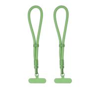 PATIKIL Universal Hand Wrist Strap Lanyard, 2Pack Polyester Adjustable Phone Strap with Stainless Steel Patch Multifunctional Cell Phone Lanyard for Most Smartphones, Green