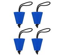 PATIKIL Universal Kayak Scupper Plug Kit, 4 Pack Silicone Scupper Plugs Fit for 0.79" to 1.5" Scupper Holes Drain Holes Stopper Bung with Cord for Kayaks Canoes Yachts, Blue
