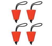 PATIKIL Universal Kayak Scupper Plug Kit, 4 Pack Silicone Scupper Plugs Fit for 0.79" to 1.5" Scupper Holes Drain Holes Stopper Bung with Cord for Kayaks Canoes Yachts, Red
