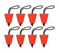 PATIKIL Universal Kayak Scupper Plug Kit, 8 Pack Silicone Scupper Plugs Fit for 0.79" to 1.5" Scupper Holes Drain Holes Stopper Bung with Cord for Kayaks Canoes Yachts, Red