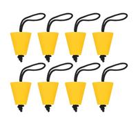 PATIKIL Universal Kayak Scupper Plug Kit, 8 Pack Silicone Scupper Plugs Fit for 0.79" to 1.5" Scupper Holes Drain Holes Stopper Bung with Cord for Kayaks Canoes Yachts, Yellow